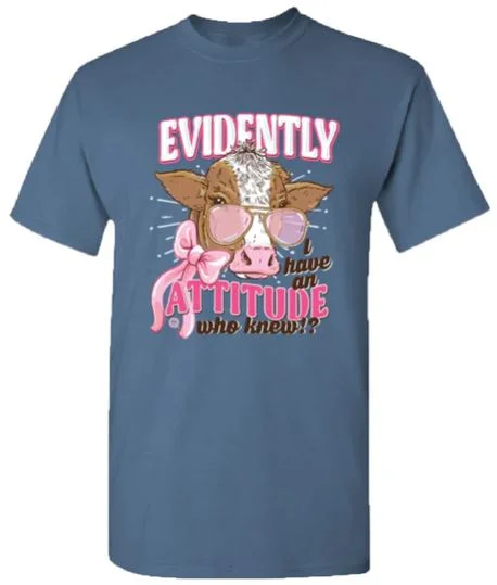 Girlie Girl Attitude Cow T-Shirt