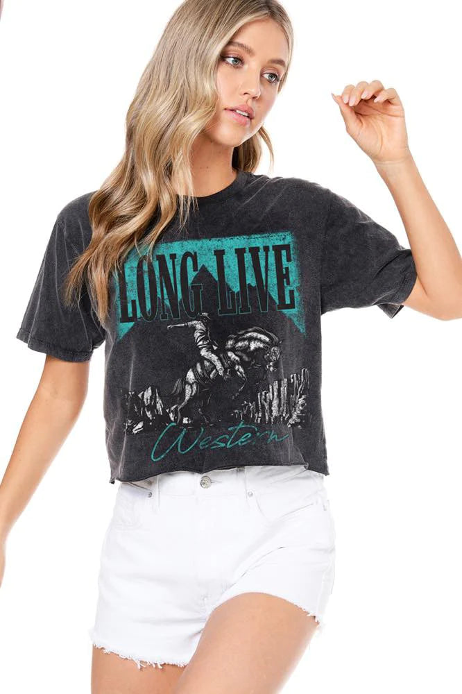 Zutter Long Live Western Crop Tee