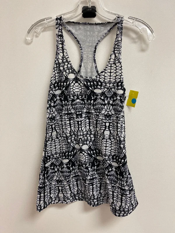 Athletic Tank Top By Lululemon In Black & White, Size: S