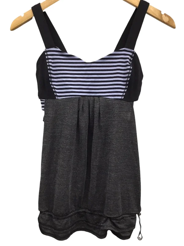 Athletic Tank Top By Lululemon In Striped Pattern, Size: S