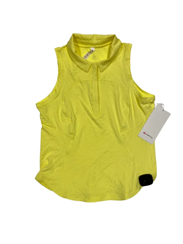 Athletic Tank Top By Lululemon In Yellow, Size: 8