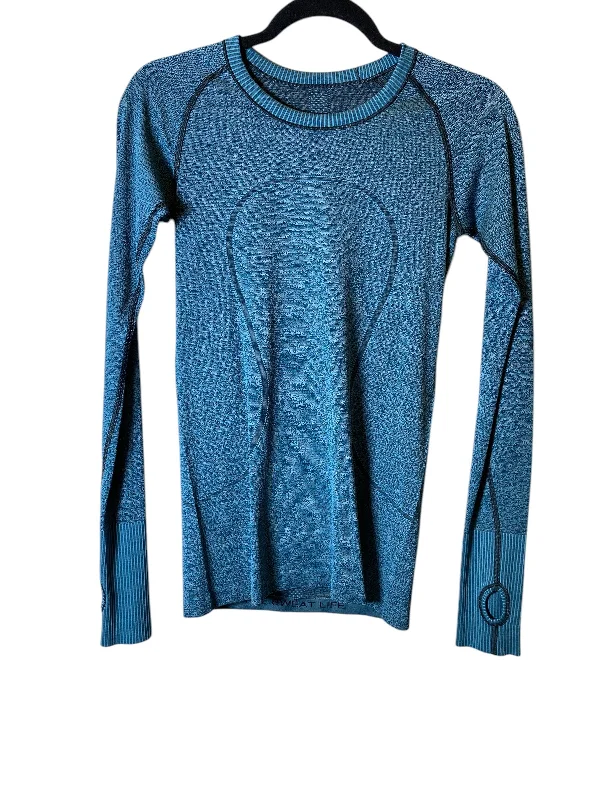 Athletic Top Long Sleeve Crewneck By Lululemon In Green, Size: Xs