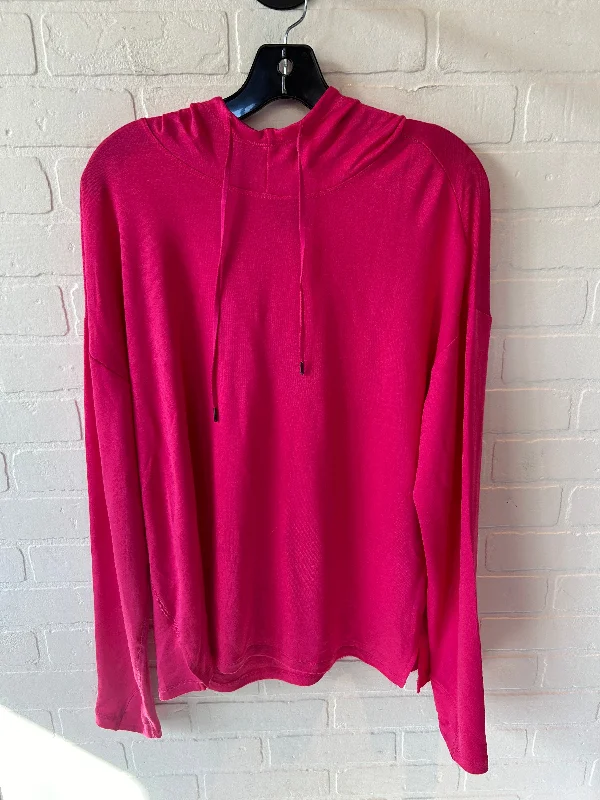 Athletic Top Long Sleeve Hoodie By Athletic Works In Pink, Size: Xl