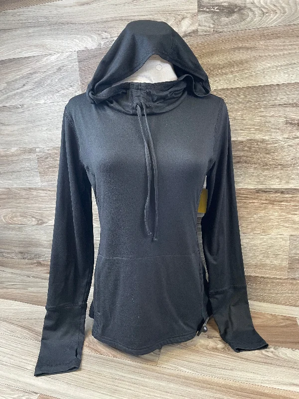 Athletic Top Long Sleeve Hoodie By Marika In Black, Size: S