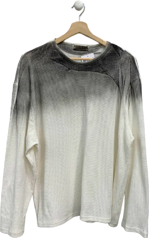 Garments White & Black Gradient Long Sleeve Top UK XL