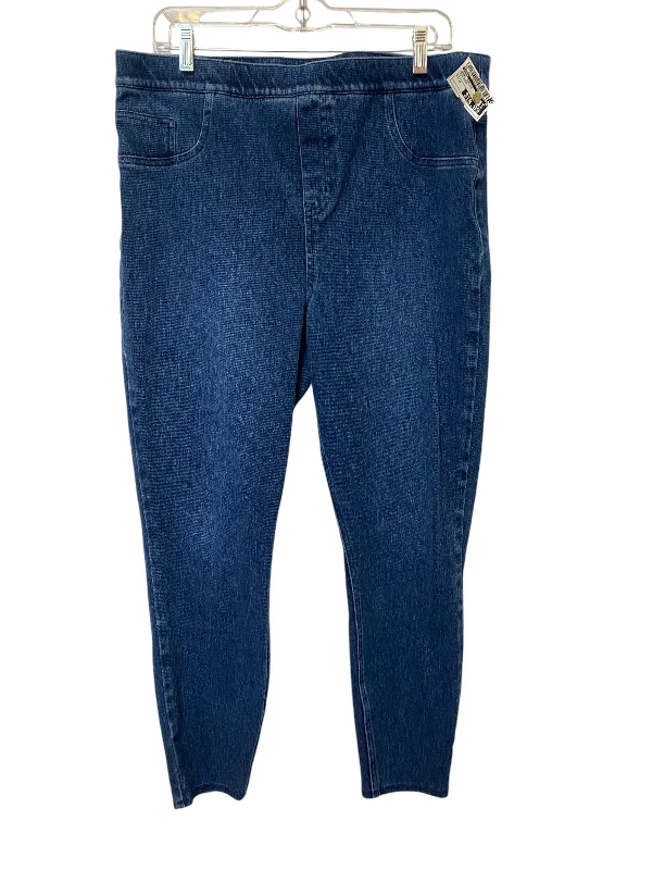 Jeans Jeggings By Spanx In Blue Denim, Size: 1x