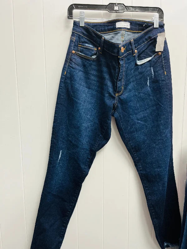 Jeans Skinny By Loft In Blue Denim, Size: 8