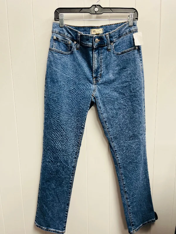 Jeans Straight By Madewell In Blue Denim, Size: 4