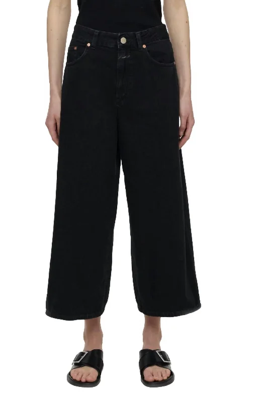 Lyna Wide Leg Jean In Black