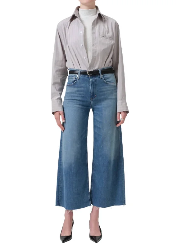 Lyra Crop Wide Leg Jean In Abliss