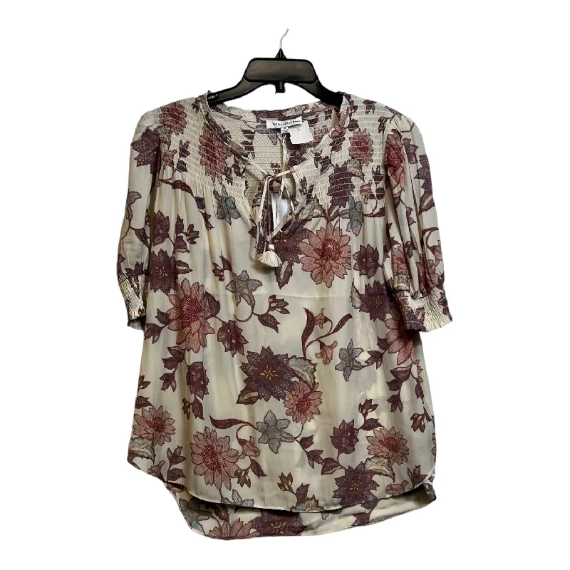 Top Short Sleeve By Rose And Olive In Flowered, Size: M