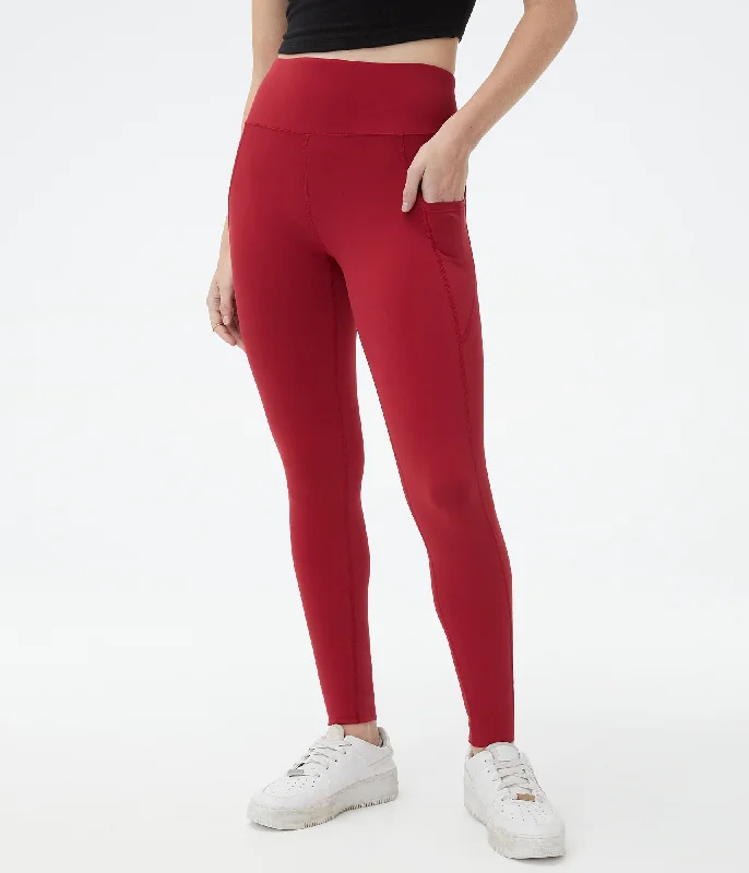 Aeropostale Women's Air Softspun Ultra High-Rise Curvy Pocket Leggings