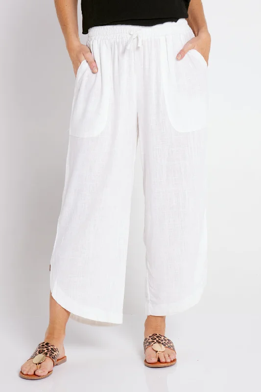 Cartia Linen Pants - Ivory