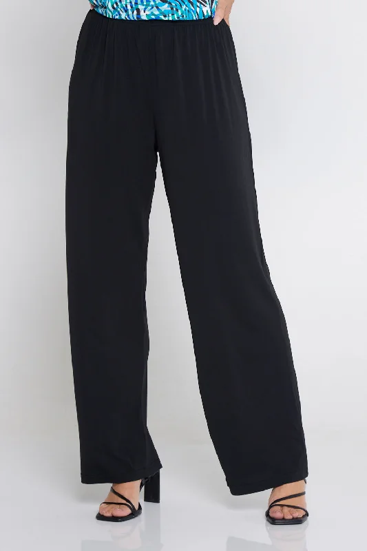 Krista Wide Leg Pants - Black