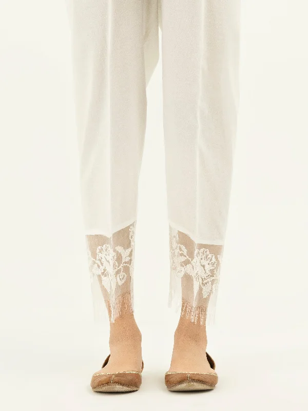 Embroidered Cambric Trousers(Pret)