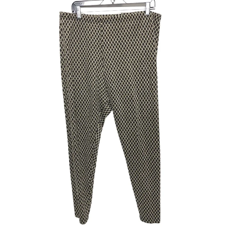 Pants Lounge By Bryn Walker In Black & Tan, Size: 1x