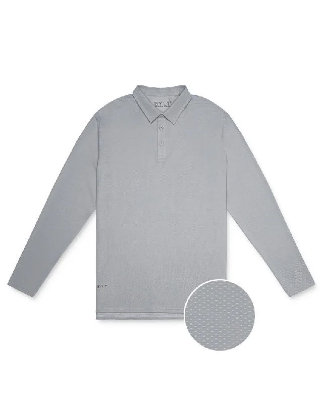 Pulse Long Sleeve Split-Hem Polo