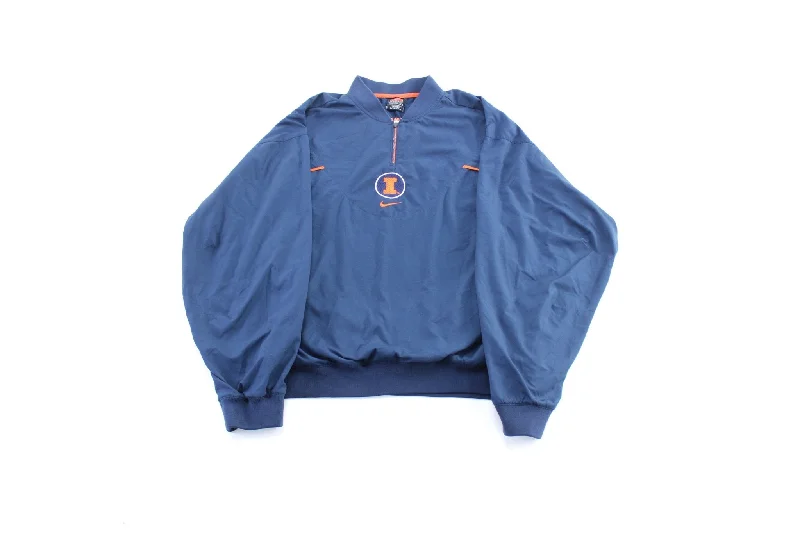 Y2K Nike Embroidered Logo University of Illinois Pullover Jacket