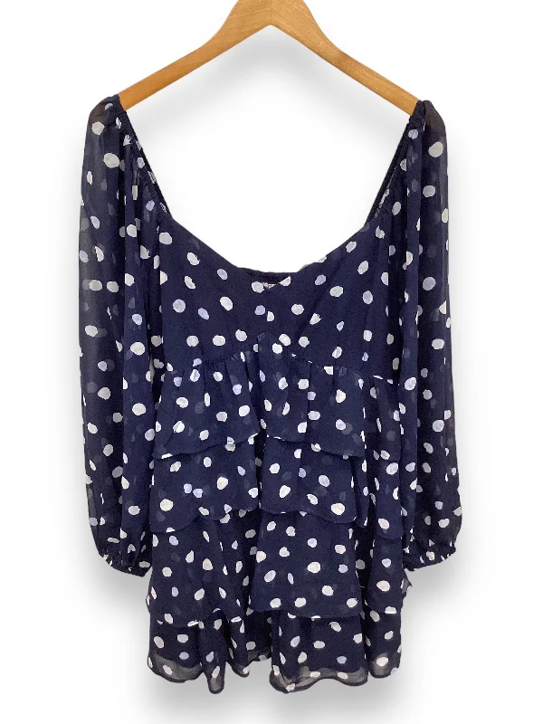 Dress Casual Midi By Abercrombie And Fitch In Navy, Size: L