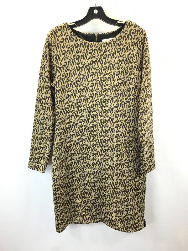 Dress Casual Midi By Badgley Mischka In Leopard Print, Size: 14