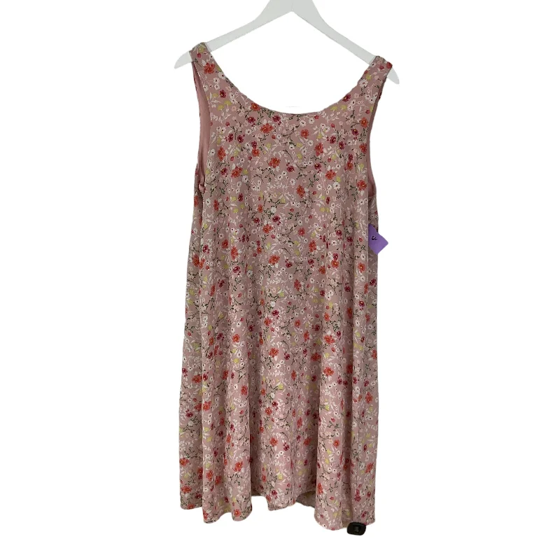 Dress Casual Midi By Bobeau In Pink, Size: L