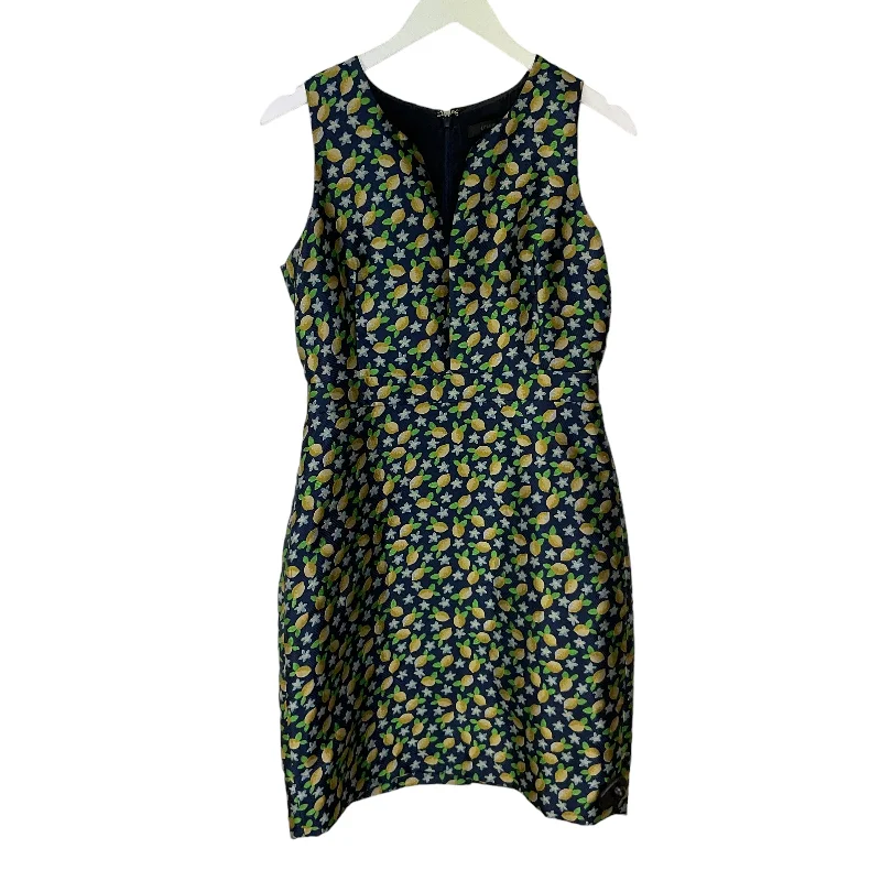 Dress Casual Midi By J. Crew In Blue & Yellow, Size: M