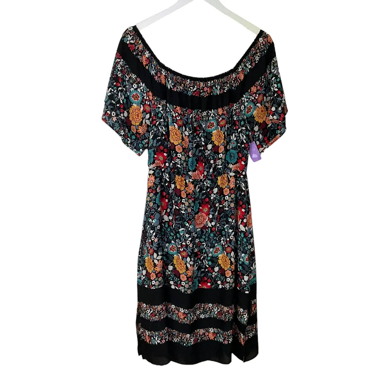 Dress Casual Midi By Loft In Floral Print, Size: M