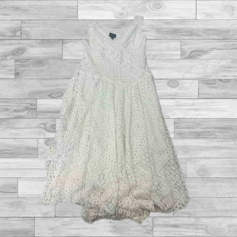 Dress Casual Midi By Rabbit In White, Size: 10