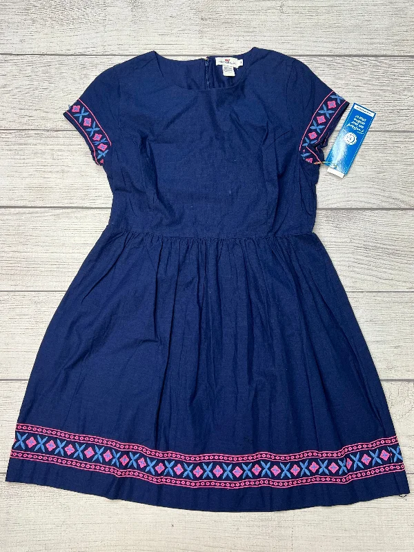 Dress Casual Midi By Vineyard Vines In Navy, Size: 12