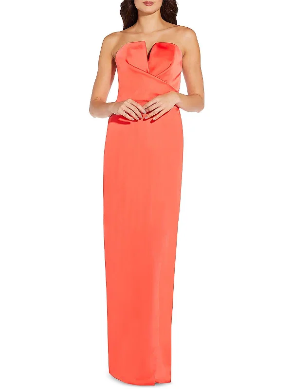 Womens Sweetheart Column Evening Dress