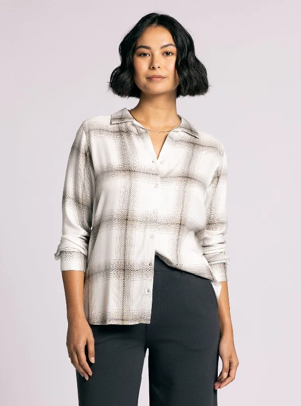 IVORY SILVER PLAID