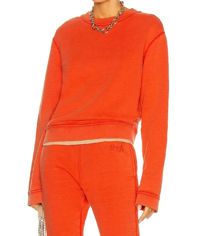 Emilia Sweatshirt In Faded Orange