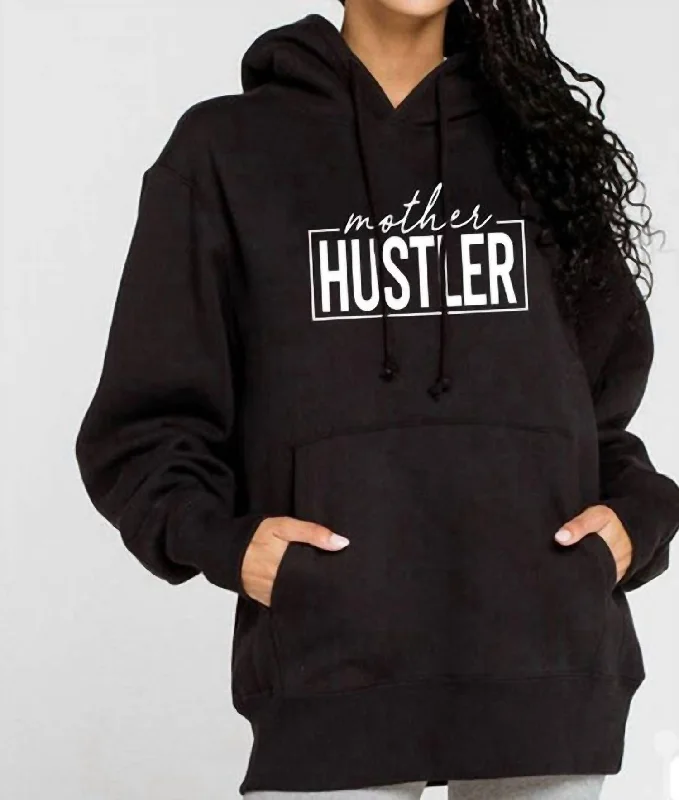 Mother Hustler Hoodie In Black